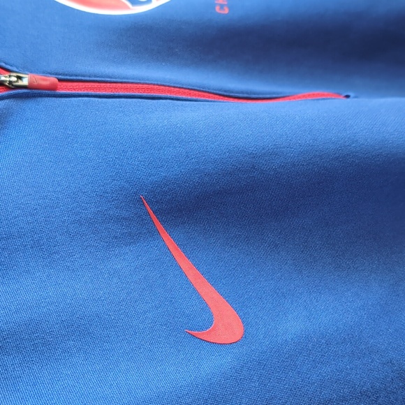 Nike Dri Fit Chicago Cubs Blue Baseball Quarter Zip Pullover Sweatshirt Mens M - Picture 2 of 10